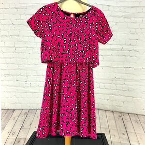 Pink Cheetah‎ Leopard Print Total Girls size 12 Dress